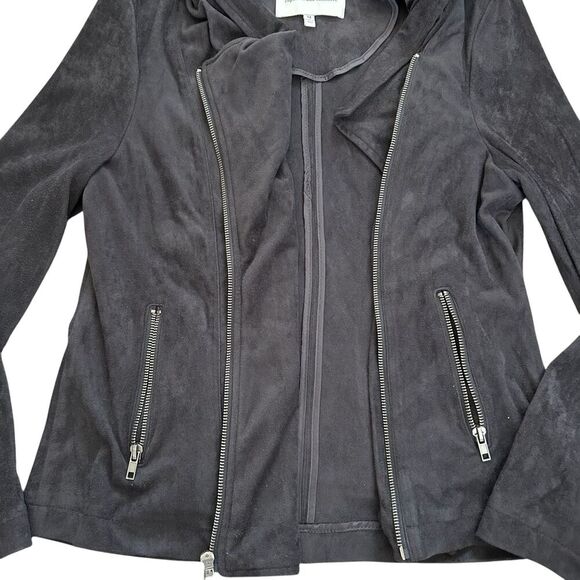 Cupcakes and Cashmere Feux Suede Moto Jacket Medium - Picture 5 of 10